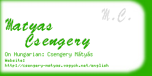 matyas csengery business card